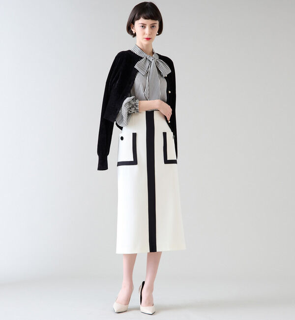 TIARA「バイカラータイトスカート」|スカート|