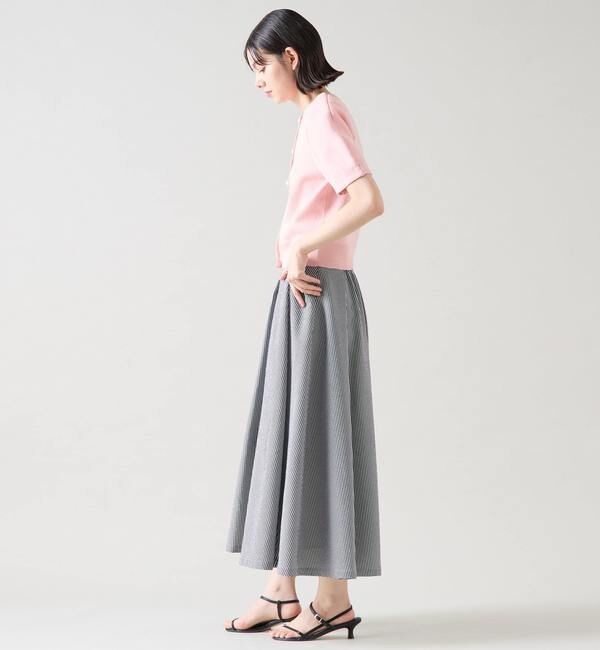 TIARA「《別注》【MARILYN MOON/マリリンムーン】パールボタン半袖カーディガン」|カーディガン|