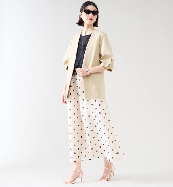 TIARA「パフスリーブジャケット」|ノーカラージャケット|