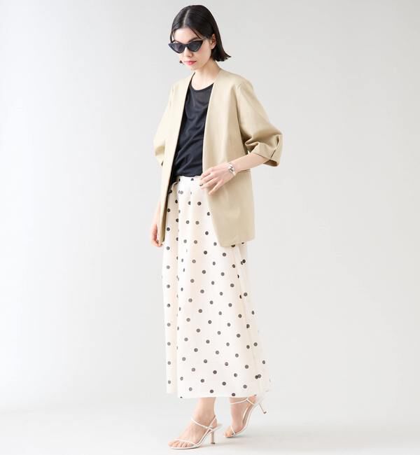 TIARA「パフスリーブジャケット」|ノーカラージャケット|