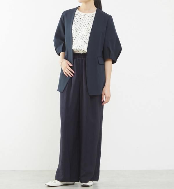 TIARA「パフスリーブジャケット」|ノーカラージャケット|