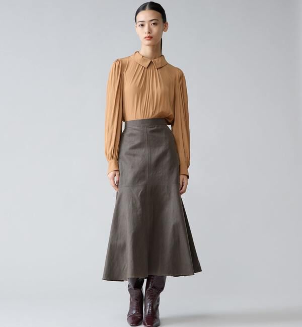 TIARA「タックカラー付ブラウス」|シャツ・ブラウス|