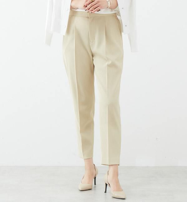 Liesse「ドライツイル タックストレートパンツ」|その他|ベージュ