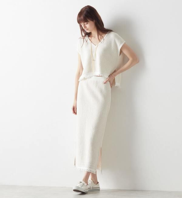 Liesse「ニットツイードスカート」|スカート|