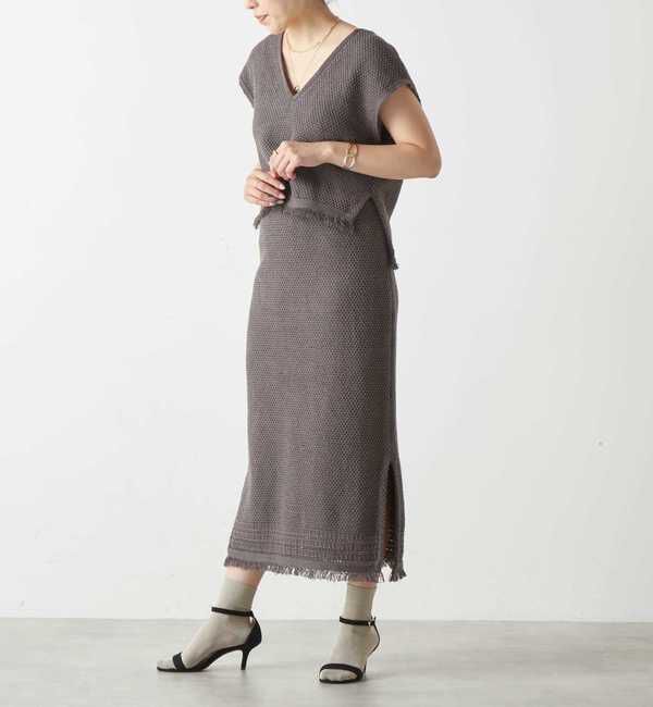 Liesse「ニットツイードスカート」|スカート|