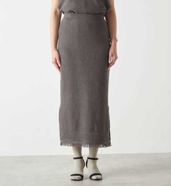 Liesse「ニットツイードスカート」|スカート|