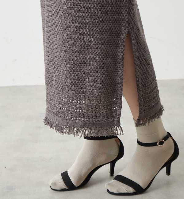 Liesse「ニットツイードスカート」|スカート|