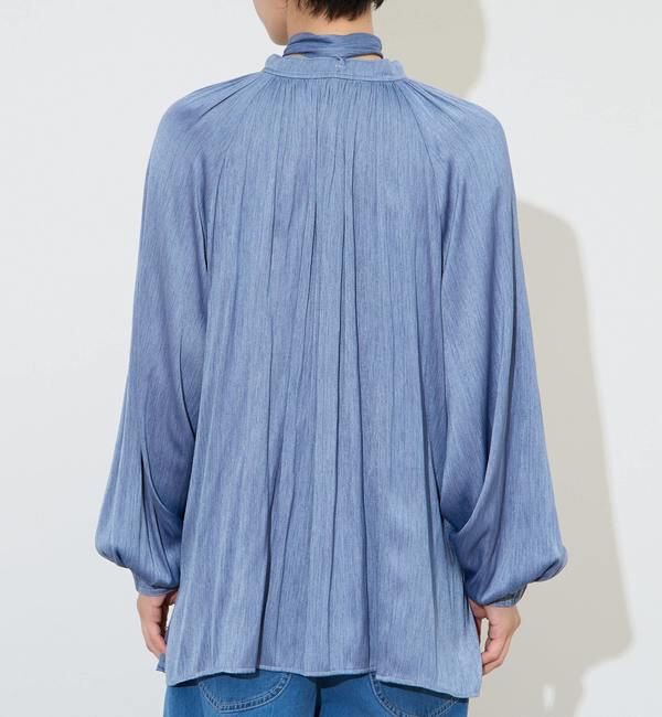 Liesse「ボウタイ付きギャザーブラウス」|シャツ・ブラウス|