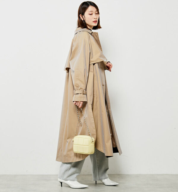 Soffitto「シャンブレーポンチョトレンチコート」|トレンチコート|
