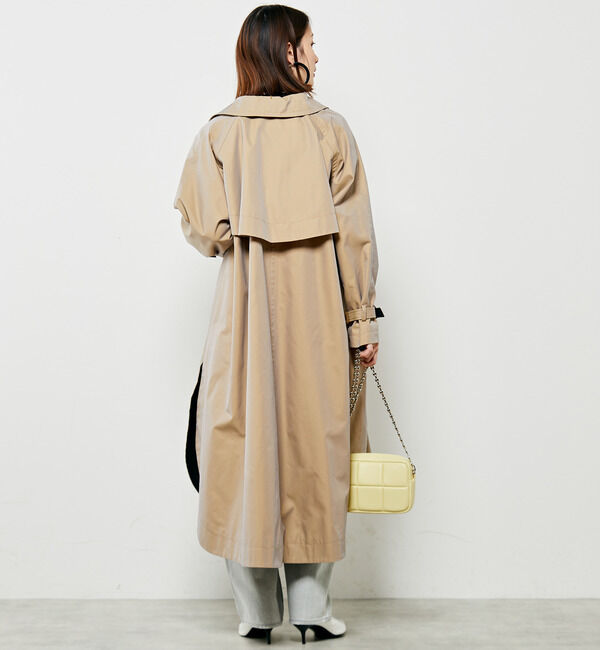 Soffitto「シャンブレーポンチョトレンチコート」|トレンチコート|