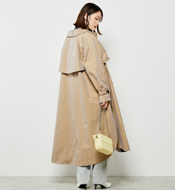 Soffitto「シャンブレーポンチョトレンチコート」|トレンチコート|