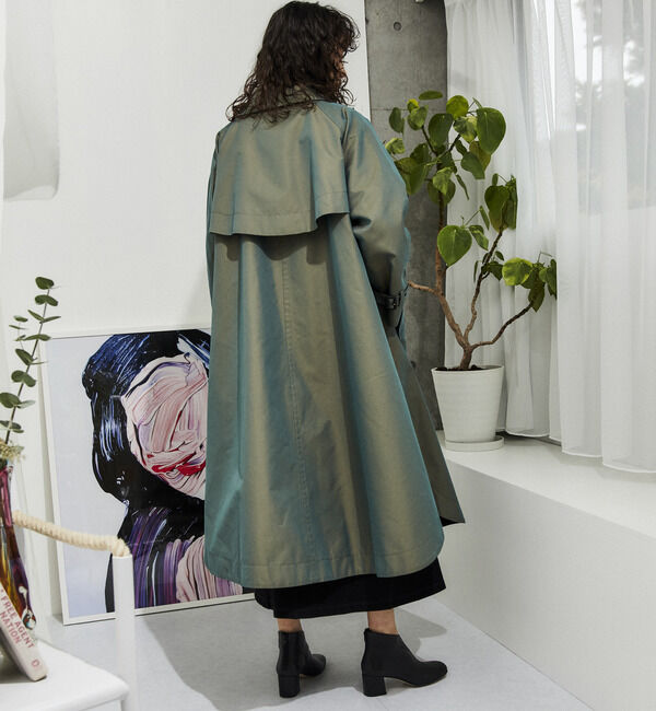 Soffitto「シャンブレーポンチョトレンチコート」|トレンチコート|