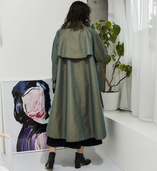 Soffitto「シャンブレーポンチョトレンチコート」|トレンチコート|