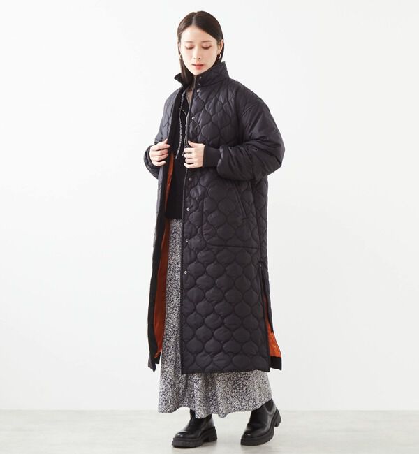 SOFFITTO「スタンドカラーキルティングコート」|その他|ブラック