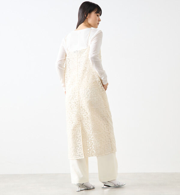 SOFFITTO「フラワー刺繍キャミワンピース」|ワンピース|