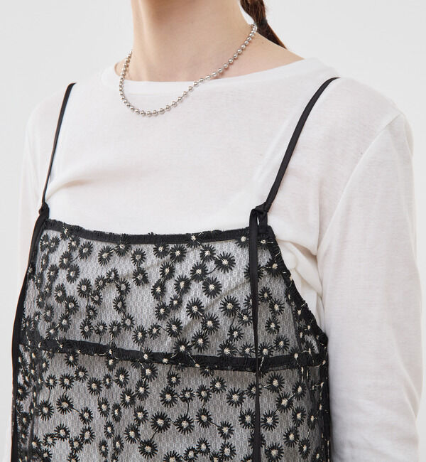 SOFFITTO「フラワー刺繍キャミワンピース」|ワンピース|