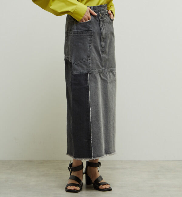 Soffitto「濃淡カラーミディー丈デニムスカート」|スカート|