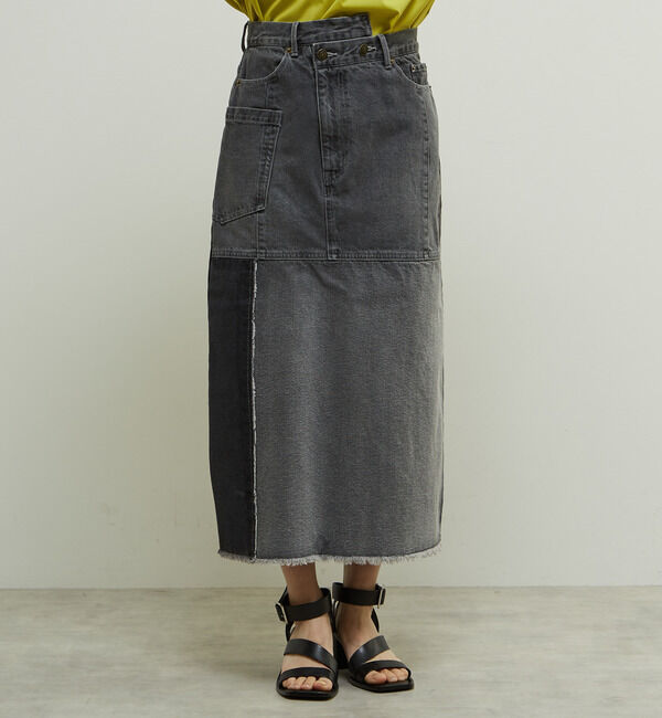 Soffitto「濃淡カラーミディー丈デニムスカート」|スカート|