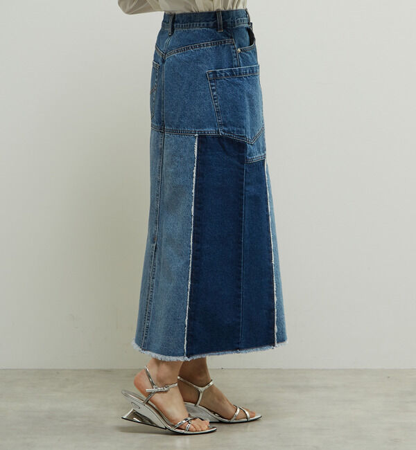 Soffitto「濃淡カラーミディー丈デニムスカート」|スカート|