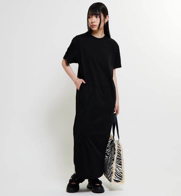 Soffitto「《コラボ》【Soffitto&times;TINDA】オーガニックコットンスムーススリットワンピース」|ワンピース|