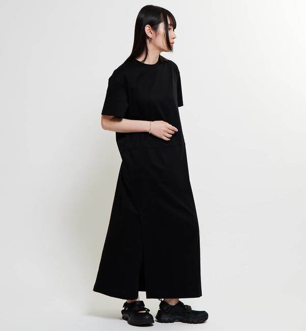 Soffitto「《コラボ》【Soffitto&times;TINDA】オーガニックコットンスムーススリットワンピース」|ワンピース|