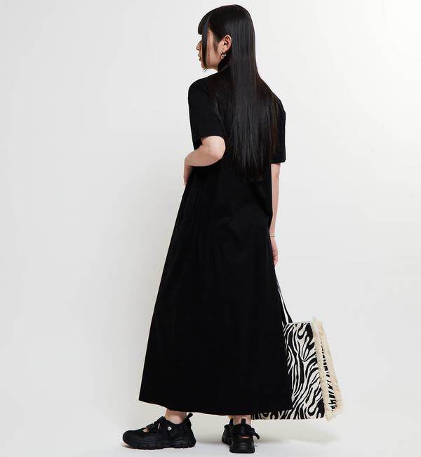 Soffitto「《コラボ》【Soffitto&times;TINDA】オーガニックコットンスムーススリットワンピース」|ワンピース|