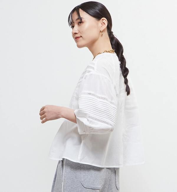 Soffitto「インド綿ピンタックブラウス」|シャツ・ブラウス|