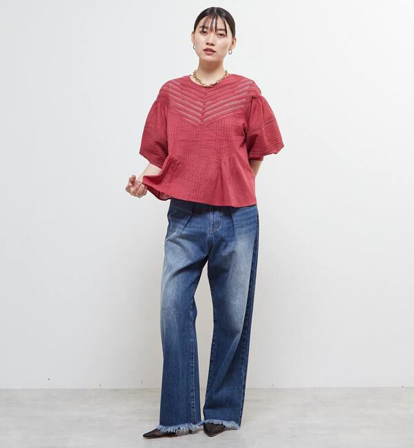 Soffitto「インド綿ピンタックブラウス」|シャツ・ブラウス|