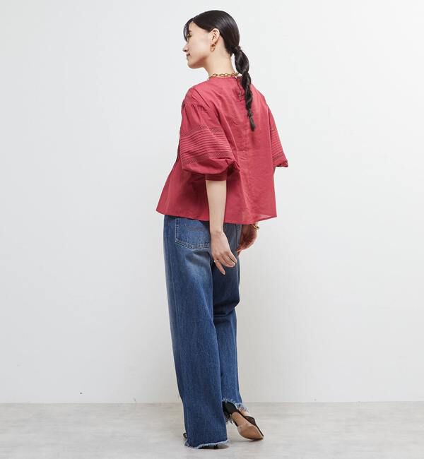 Soffitto「インド綿ピンタックブラウス」|シャツ・ブラウス|