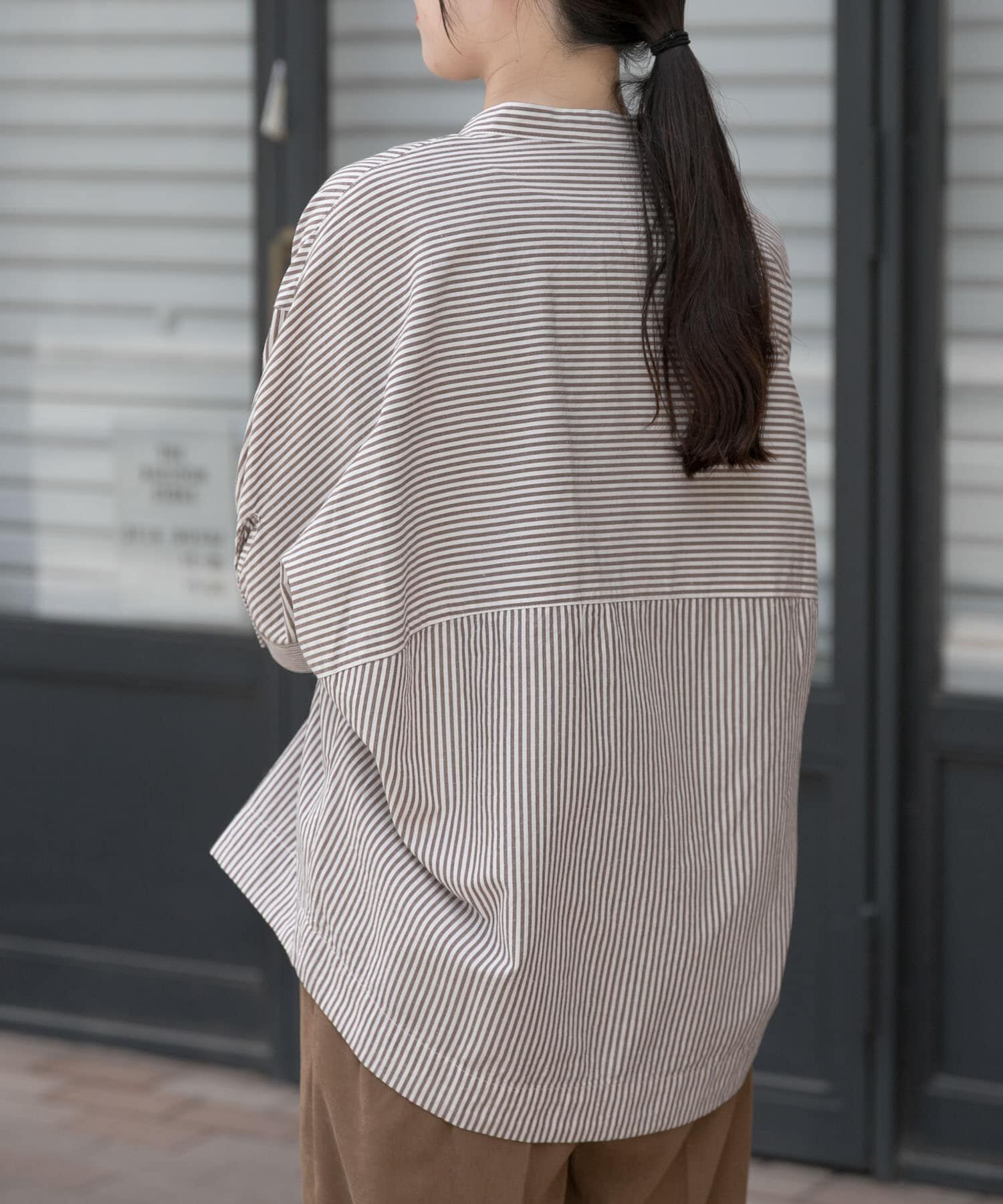 URBAN RESEARCH DOORS「FORK&SPOON　ギボシコクーンショートスリーブシャツ」|シャツ・ブラウス|