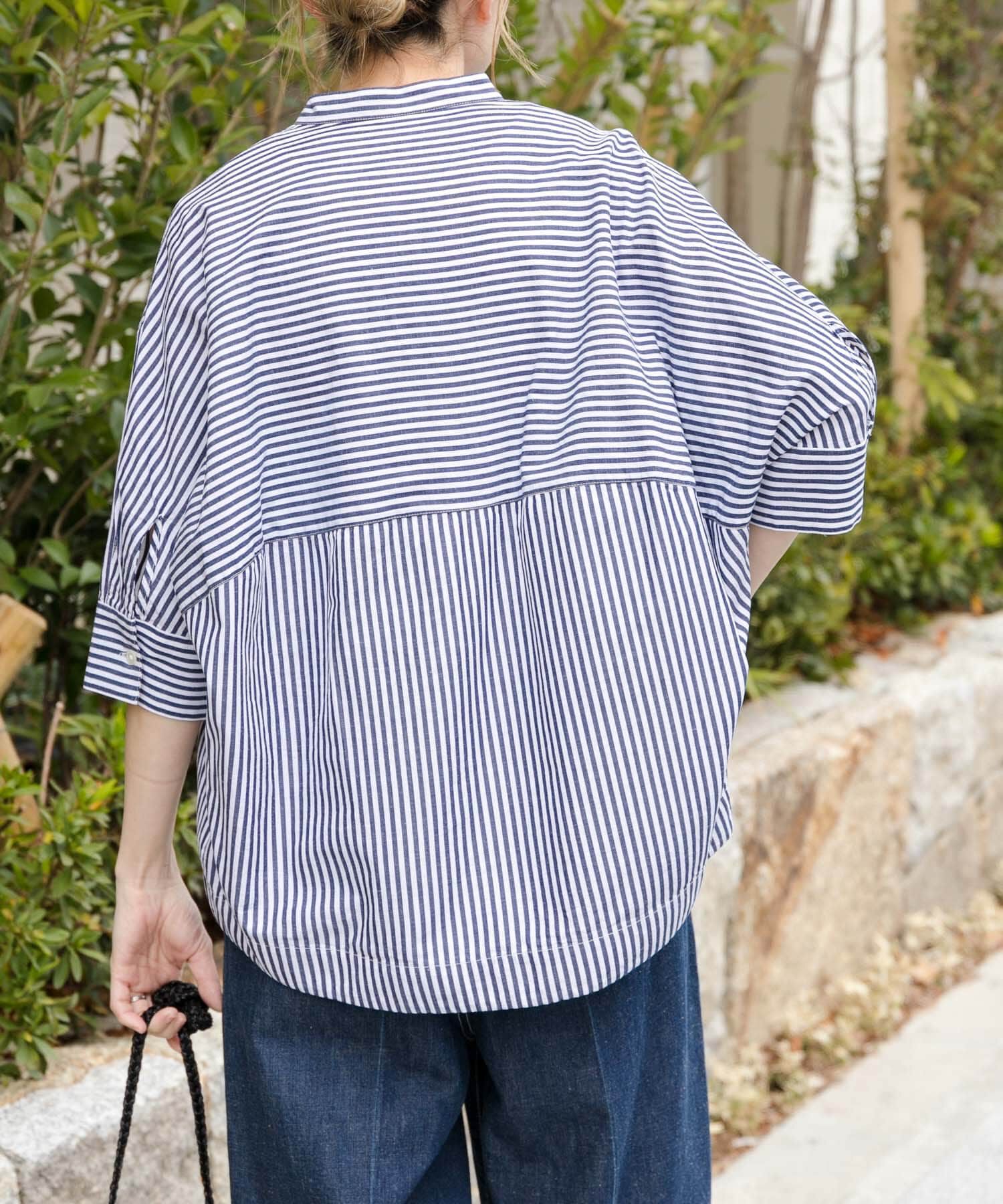 URBAN RESEARCH DOORS「FORK&SPOON　ギボシコクーンショートスリーブシャツ」|シャツ・ブラウス|