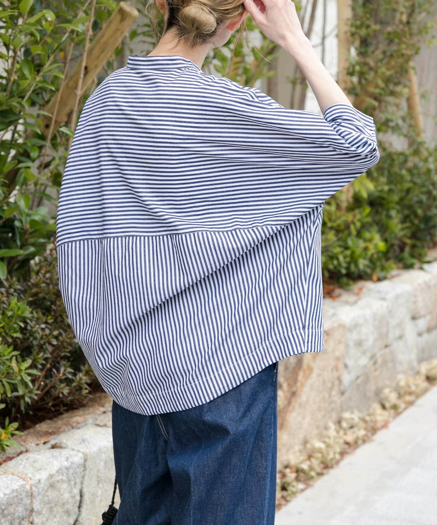 URBAN RESEARCH DOORS「FORK&SPOON　ギボシコクーンショートスリーブシャツ」|シャツ・ブラウス|