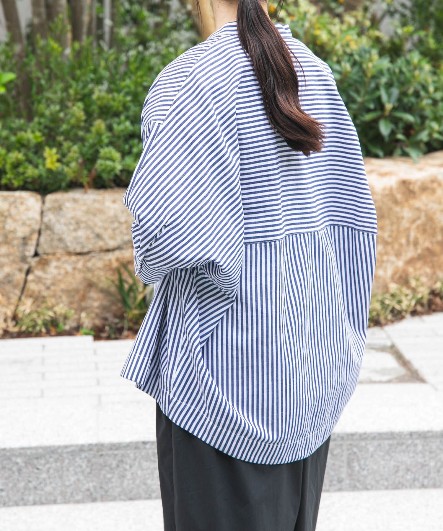 URBAN RESEARCH DOORS「FORK&SPOON　ギボシコクーンショートスリーブシャツ」|シャツ・ブラウス|