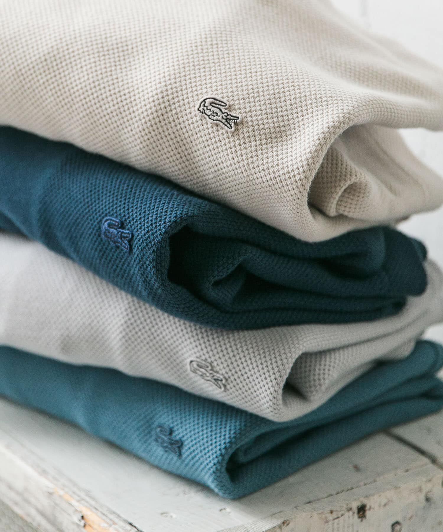 URBAN RESEARCH DOORS「『別注』LACOSTE&times;DOORS　thick pique crew long-sleeve」|Tシャツ・カットソー|