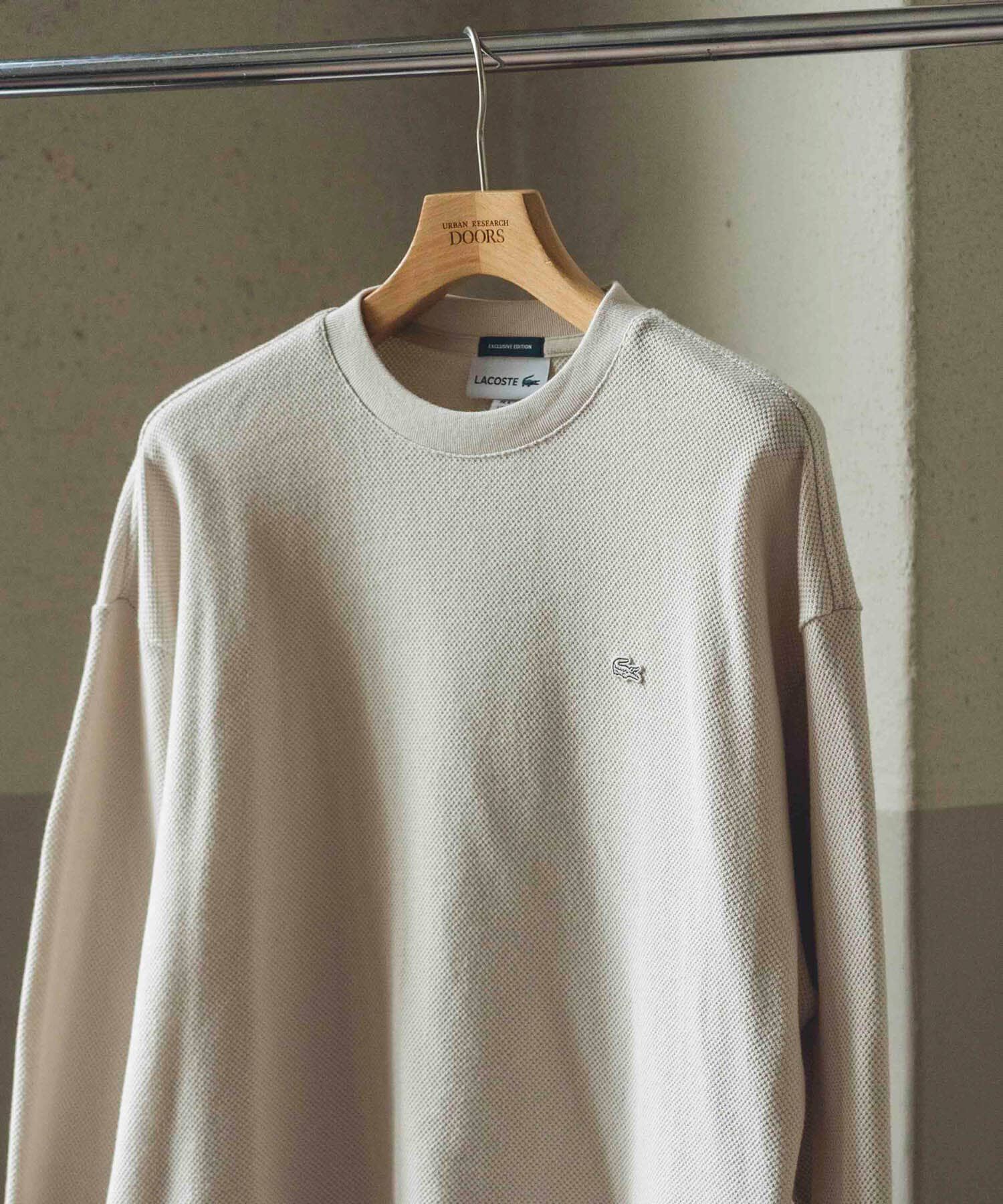 URBAN RESEARCH DOORS「『別注』LACOSTE&times;DOORS　thick pique crew long-sleeve」|Tシャツ・カットソー|