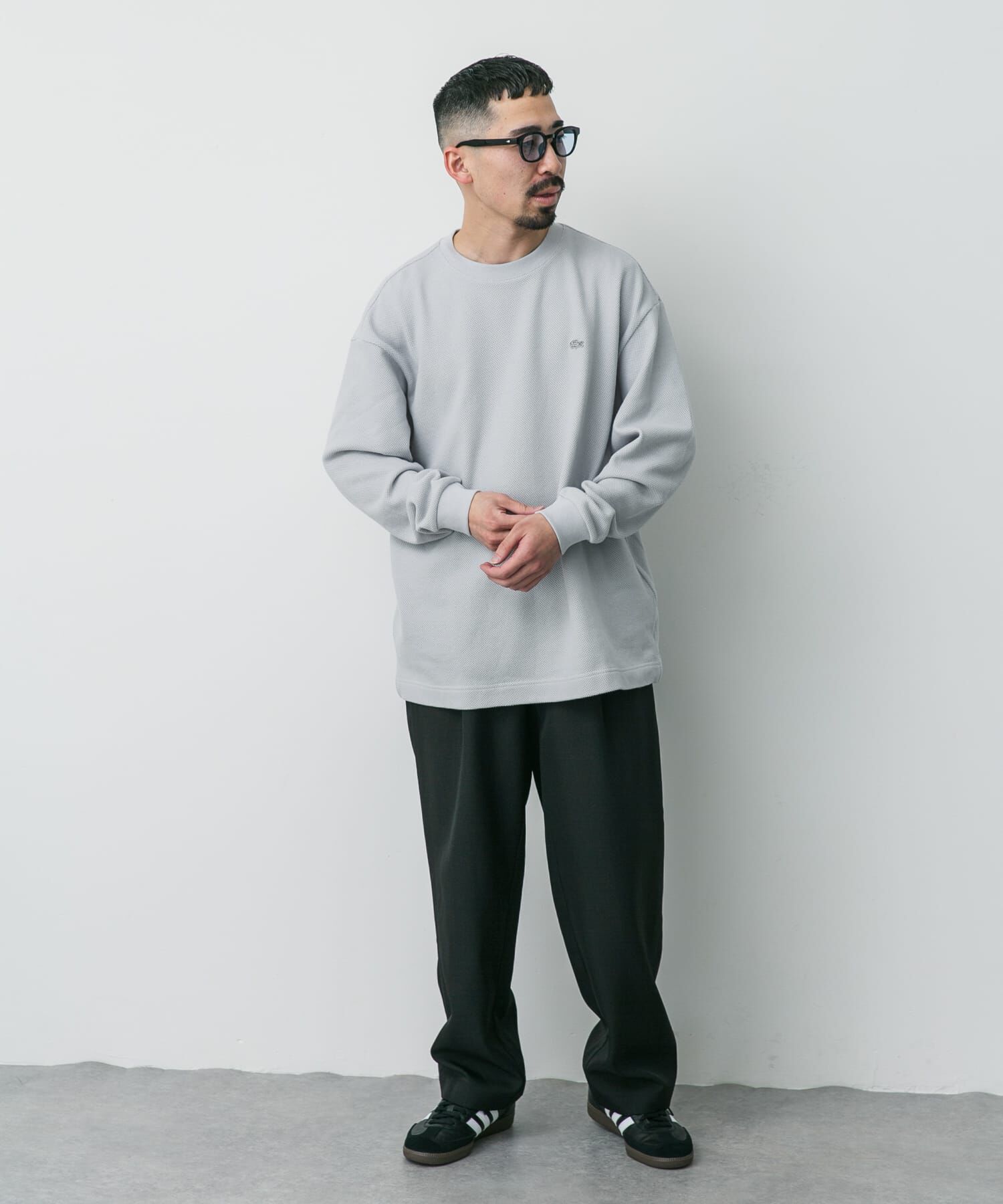URBAN RESEARCH DOORS「『別注』LACOSTE&times;DOORS　thick pique crew long-sleeve」|Tシャツ・カットソー|