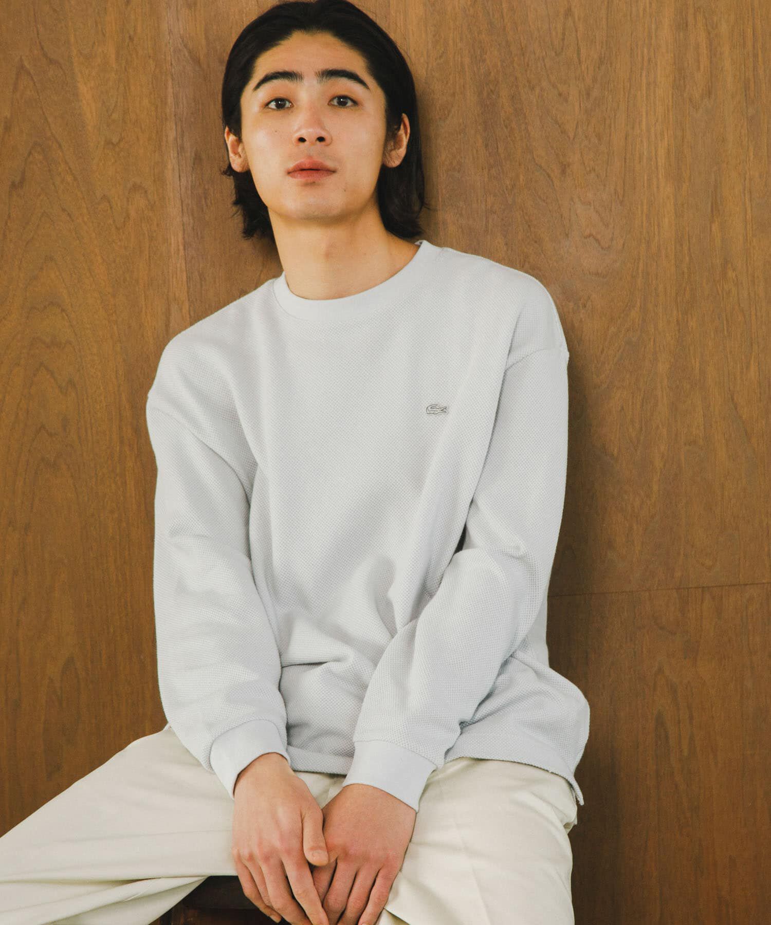 URBAN RESEARCH DOORS「『別注』LACOSTE&times;DOORS　thick pique crew long-sleeve」|Tシャツ・カットソー|