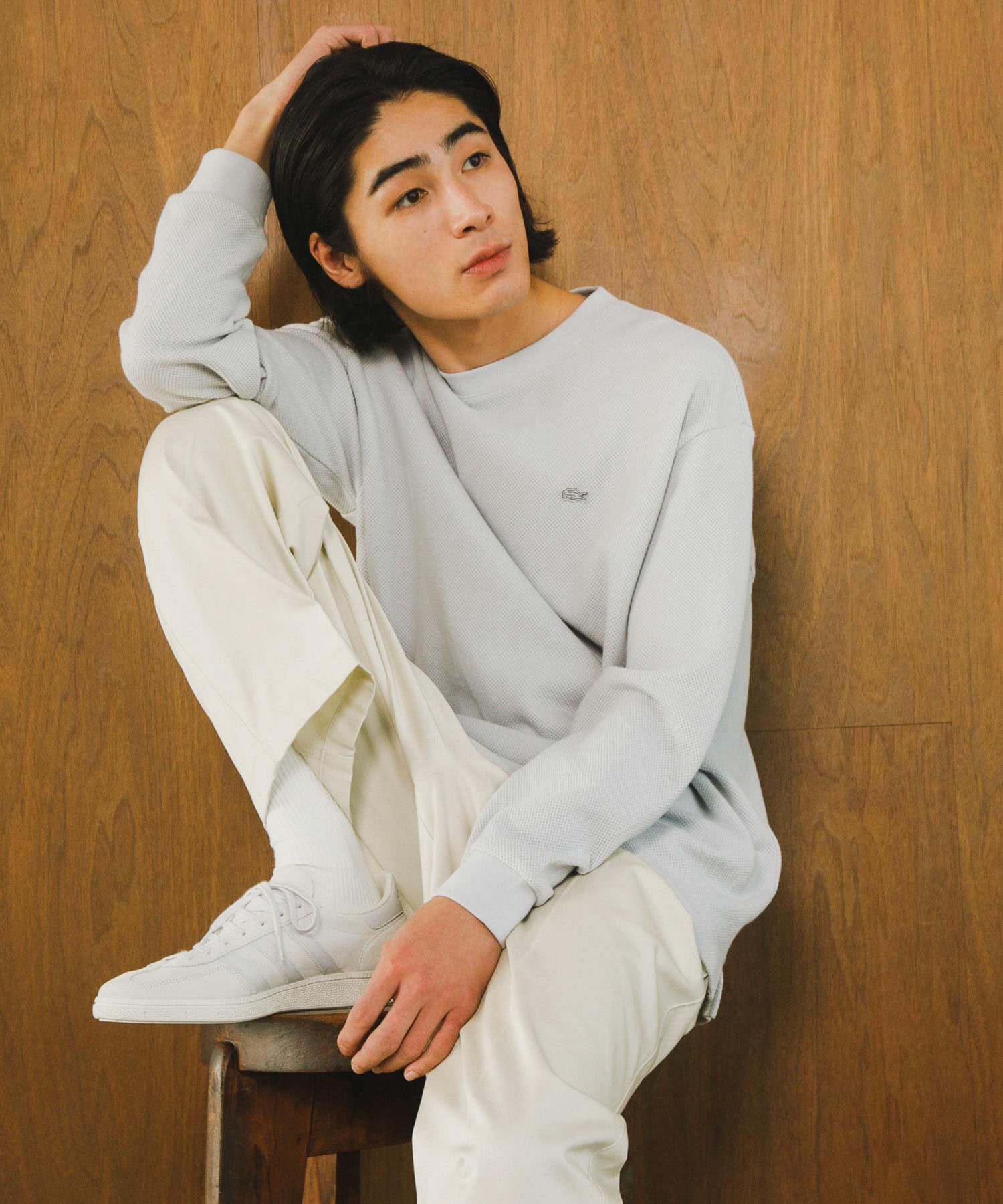 URBAN RESEARCH DOORS「『別注』LACOSTE&times;DOORS　thick pique crew long-sleeve」|Tシャツ・カットソー|