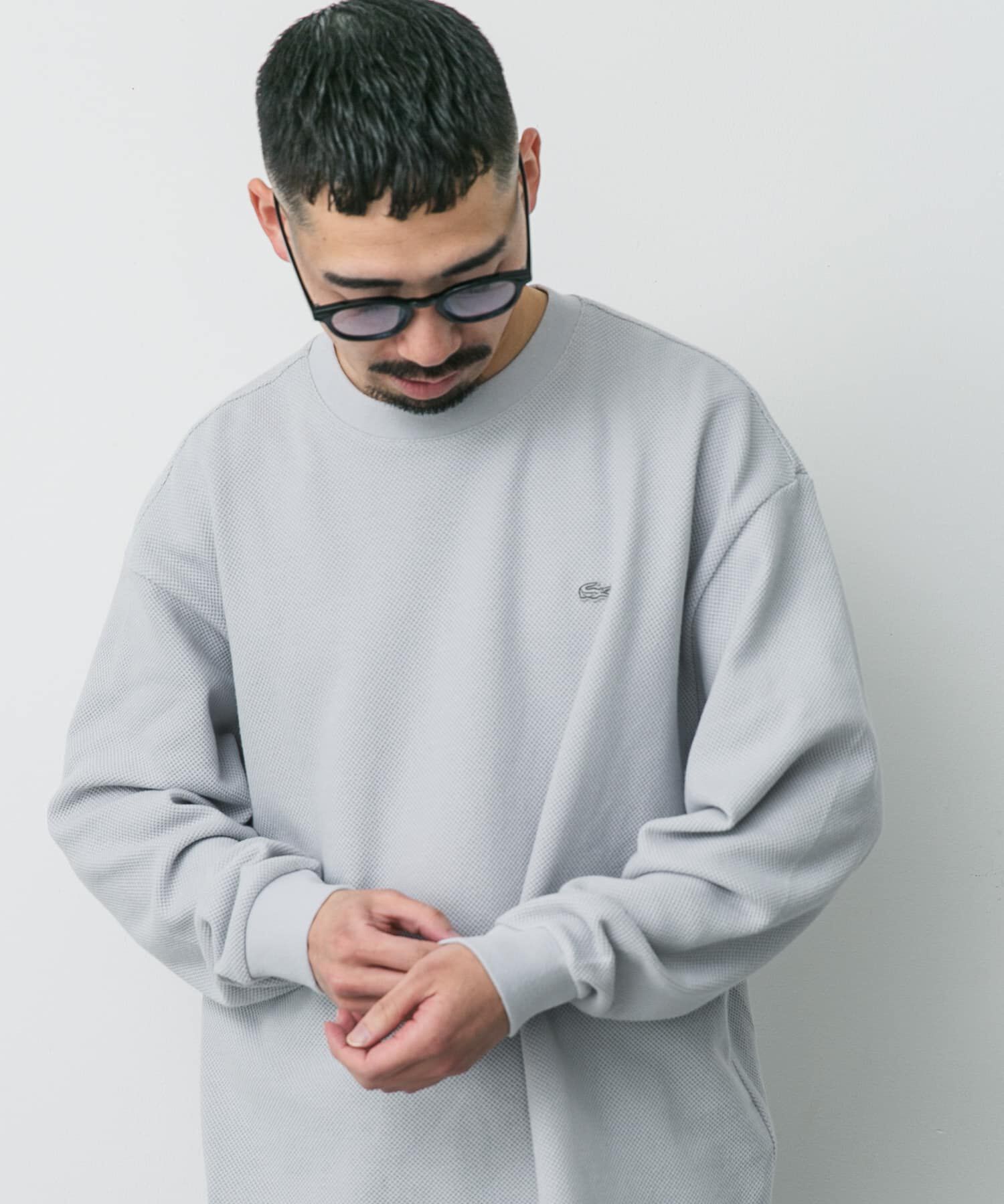 URBAN RESEARCH DOORS「『別注』LACOSTE&times;DOORS　thick pique crew long-sleeve」|Tシャツ・カットソー|