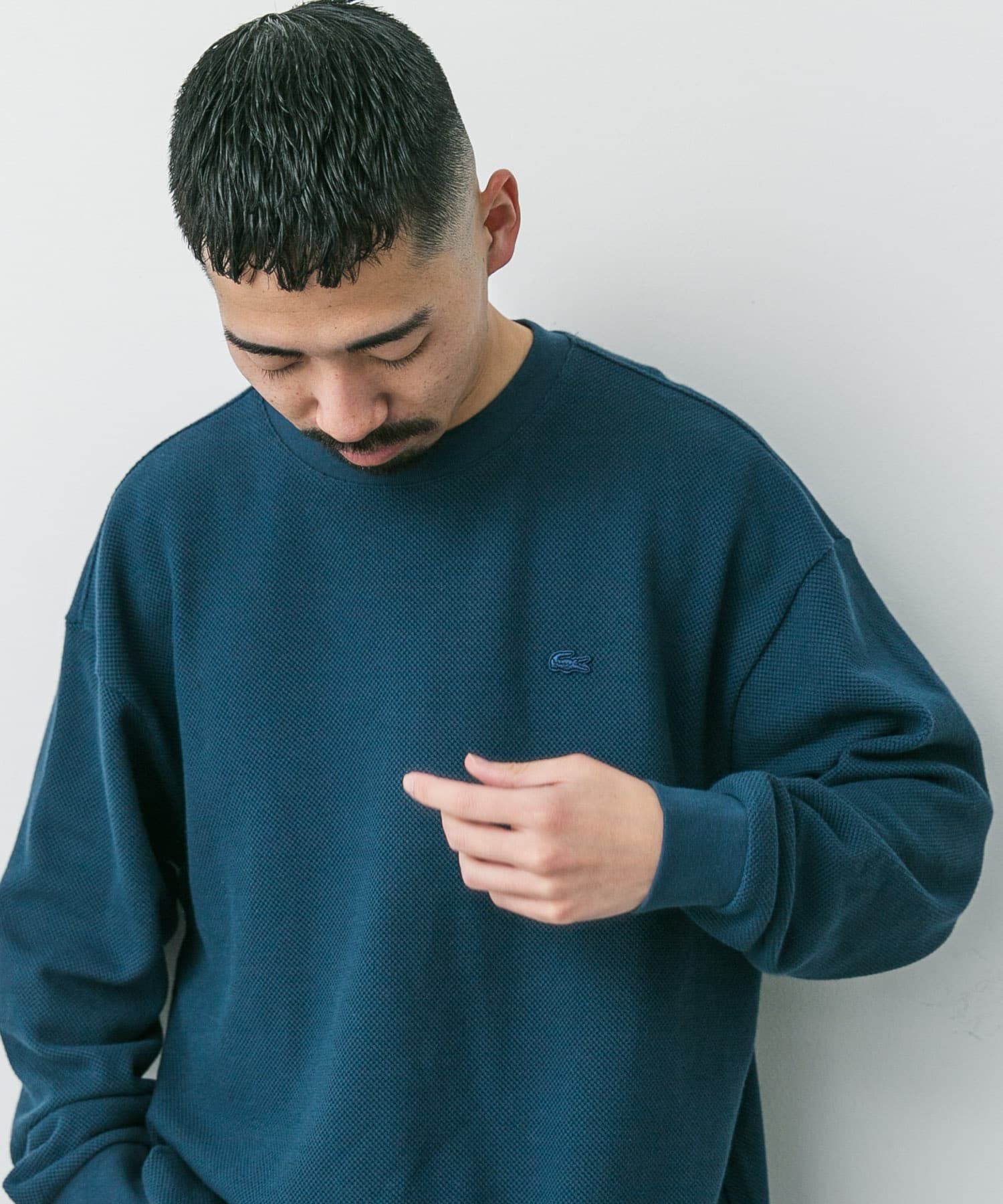 URBAN RESEARCH DOORS「『別注』LACOSTE&times;DOORS　thick pique crew long-sleeve」|Tシャツ・カットソー|