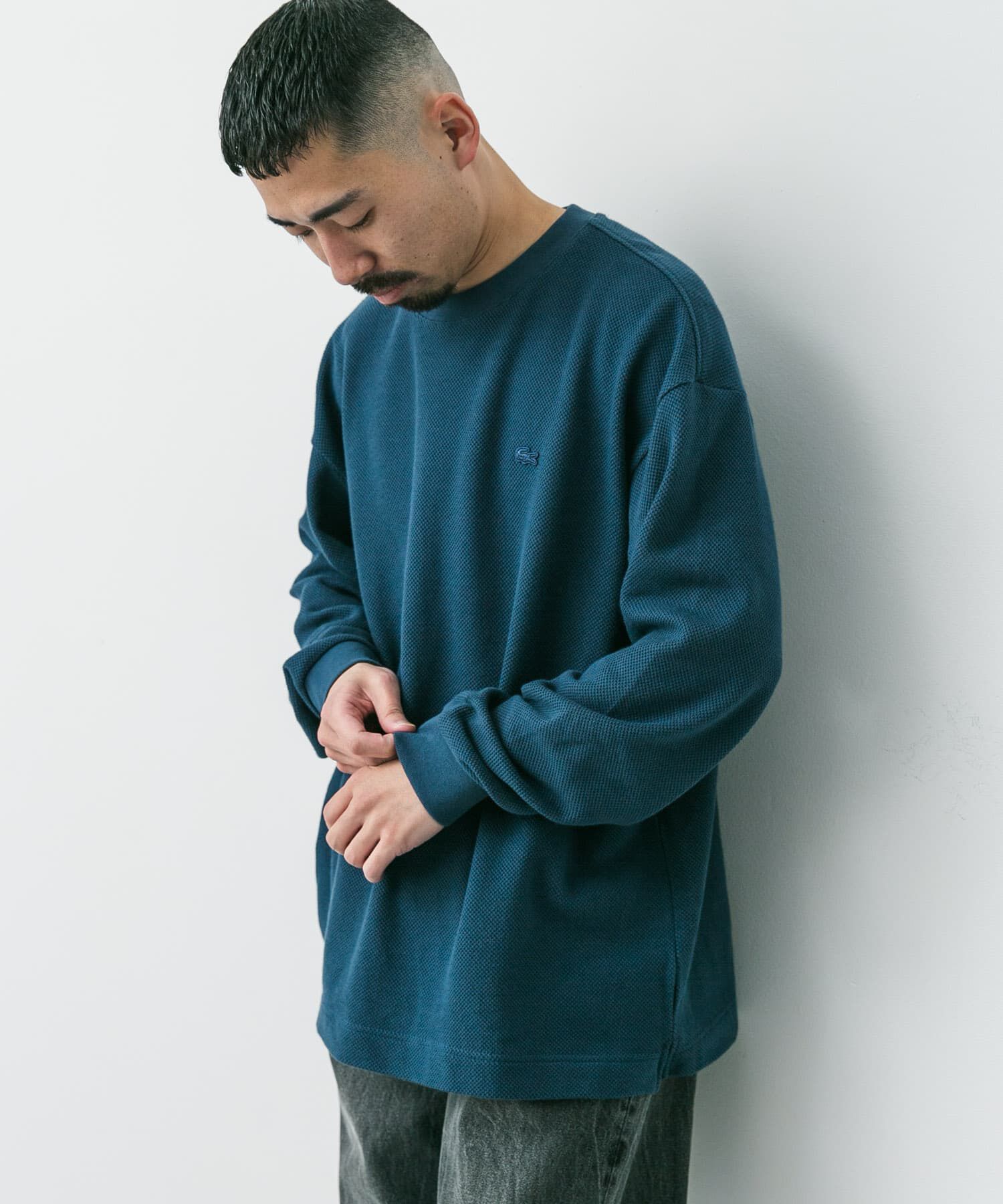 URBAN RESEARCH DOORS「『別注』LACOSTE&times;DOORS　thick pique crew long-sleeve」|Tシャツ・カットソー|