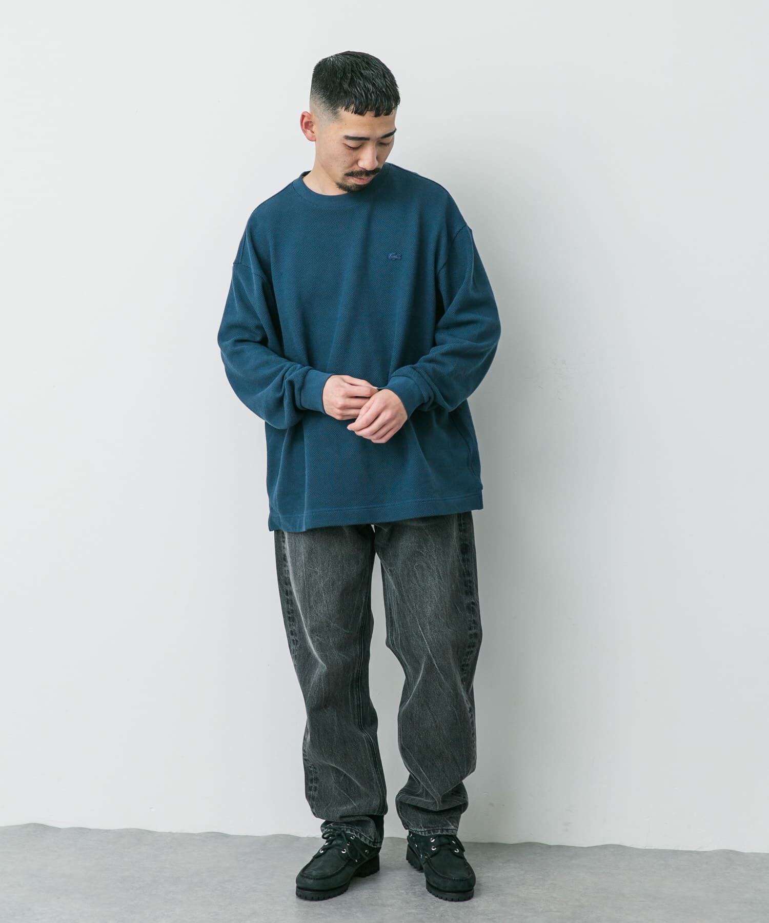 URBAN RESEARCH DOORS「『別注』LACOSTE&times;DOORS　thick pique crew long-sleeve」|Tシャツ・カットソー|