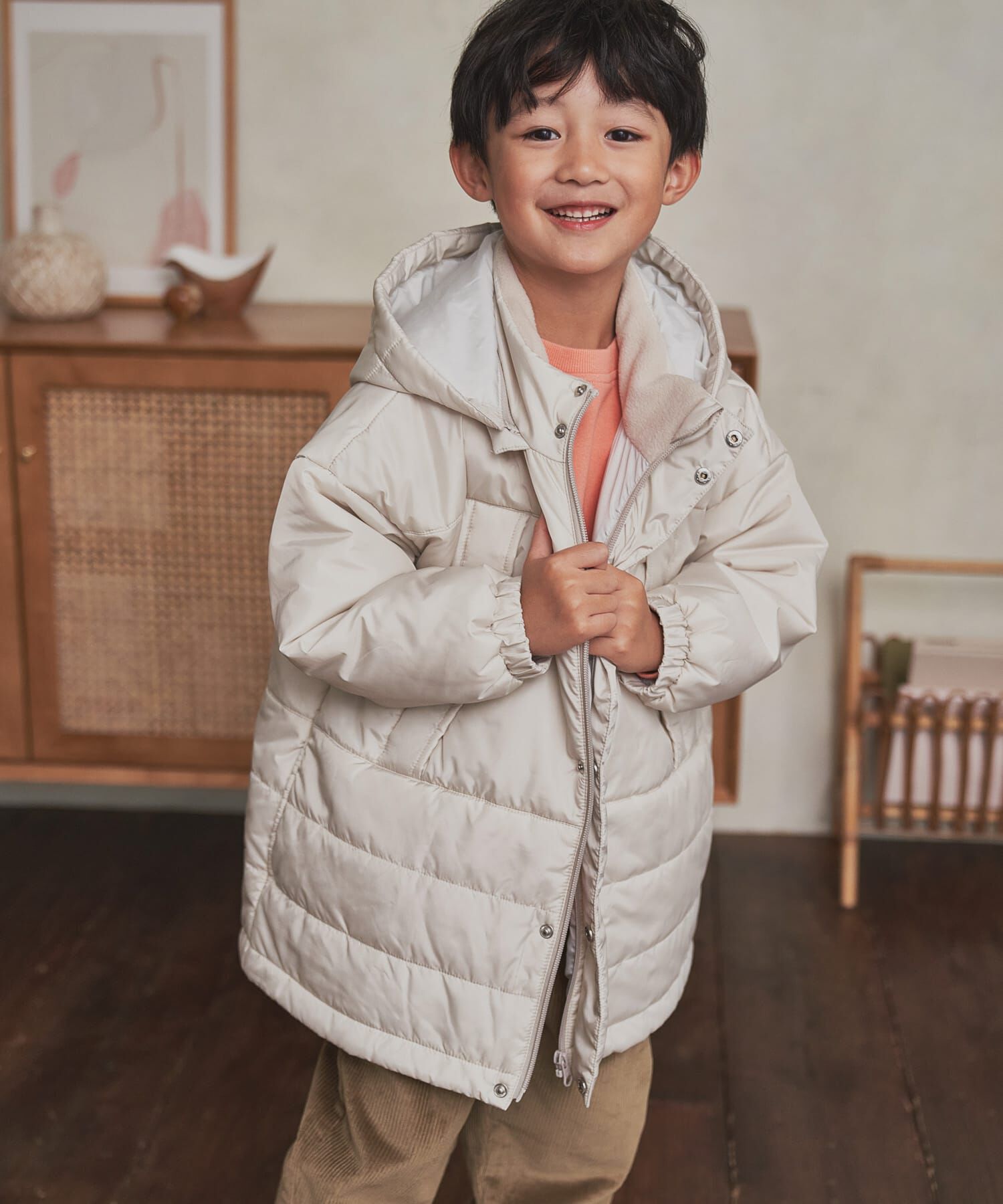 URBAN RESEARCH DOORS「『洗濯可/撥水』THERMOARENA中綿コート(KIDS)」|その他|アイボリー