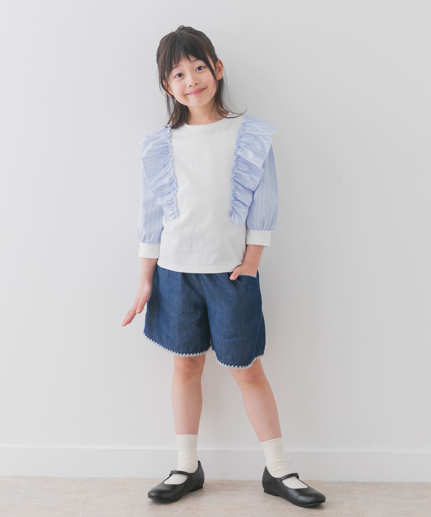 URBAN RESEARCH DOORS「布帛ドッキングフリルカットソー(KIDS)」|その他|