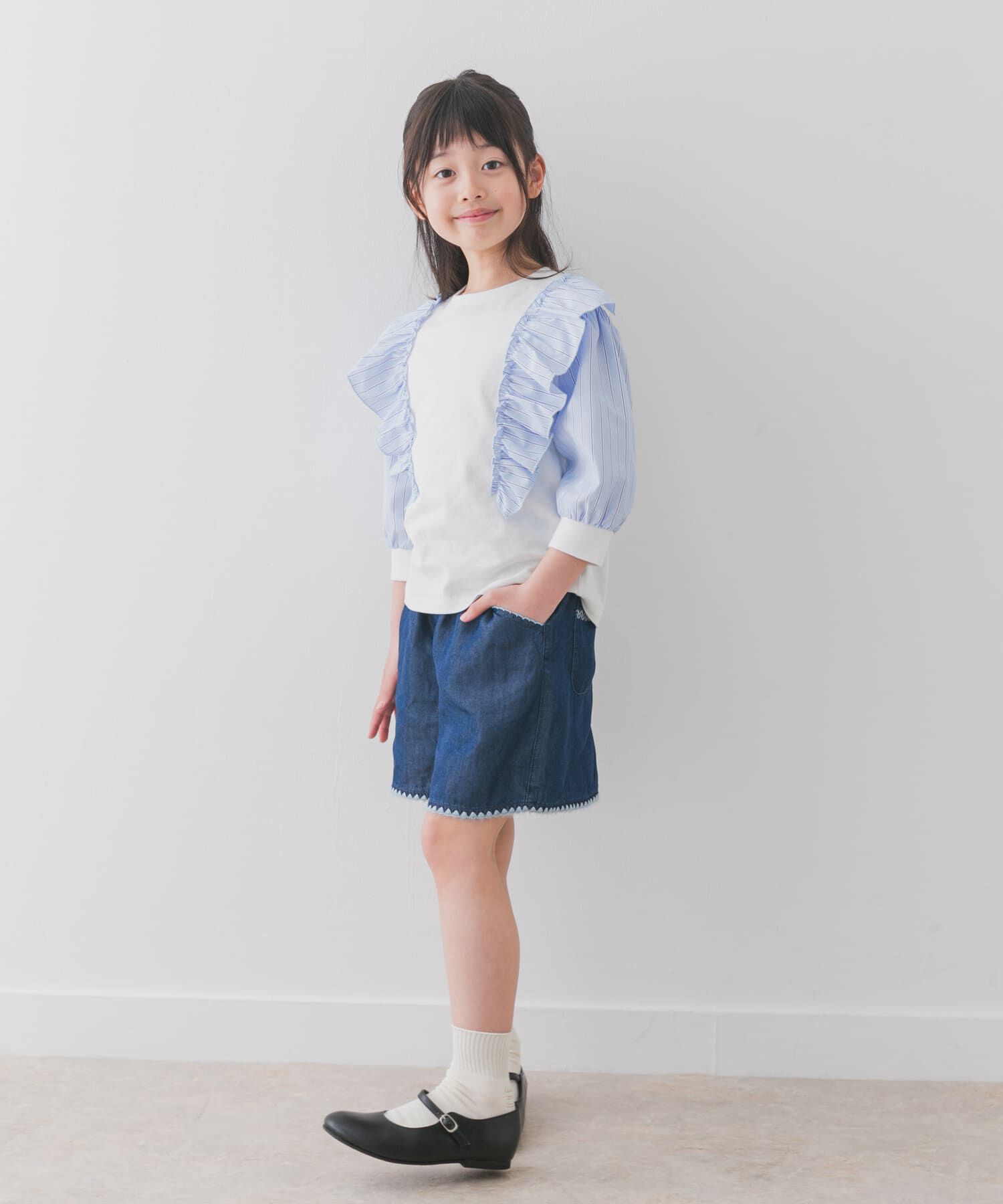 URBAN RESEARCH DOORS「布帛ドッキングフリルカットソー(KIDS)」|その他|