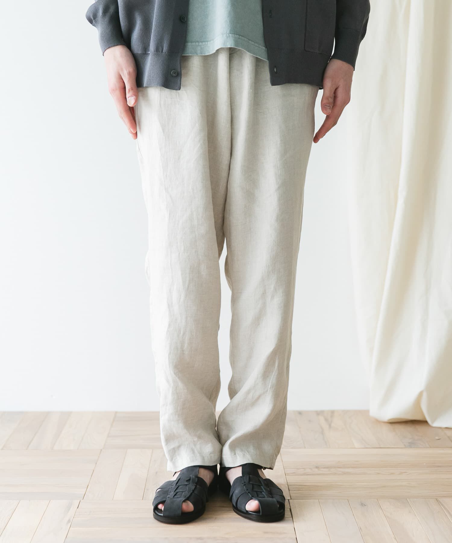 URBAN RESEARCH DOORS「『XLサイズ/WEB限定』ツイルリネン イージートラウザー」|その他|