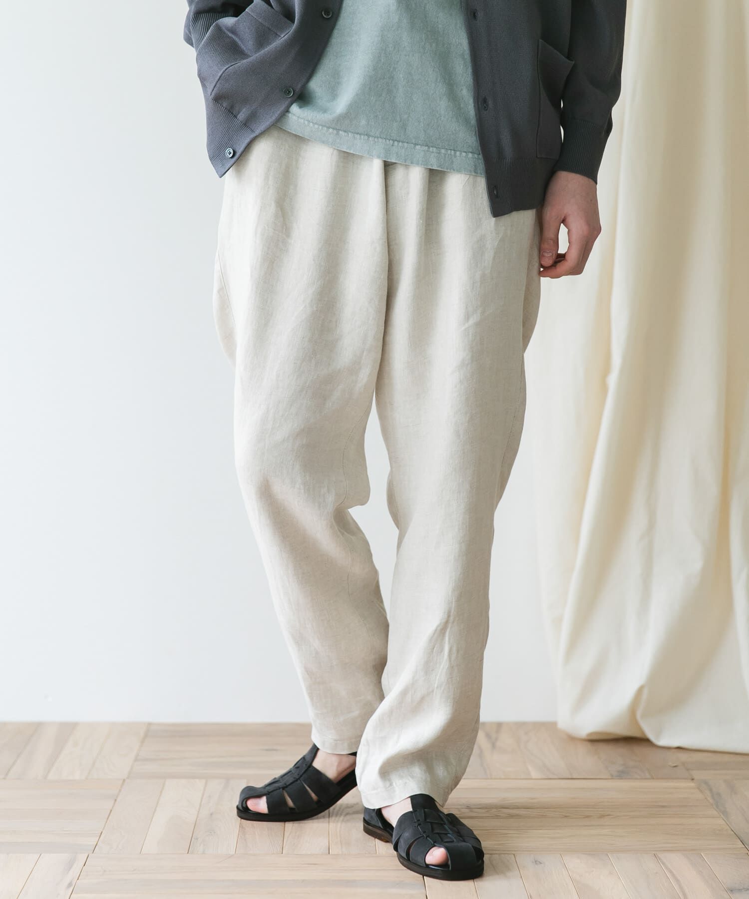 URBAN RESEARCH DOORS「『XLサイズ/WEB限定』ツイルリネン イージートラウザー」|その他|