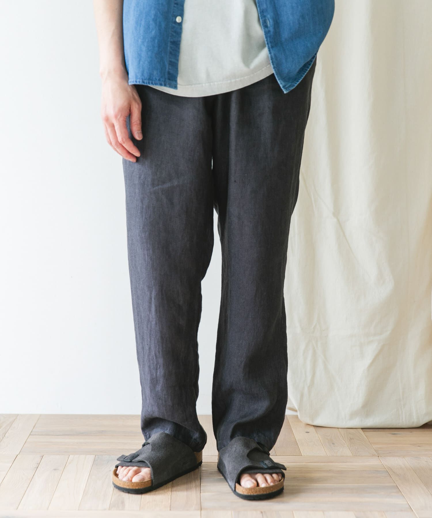 URBAN RESEARCH DOORS「『XLサイズ/WEB限定』ツイルリネン イージートラウザー」|その他|