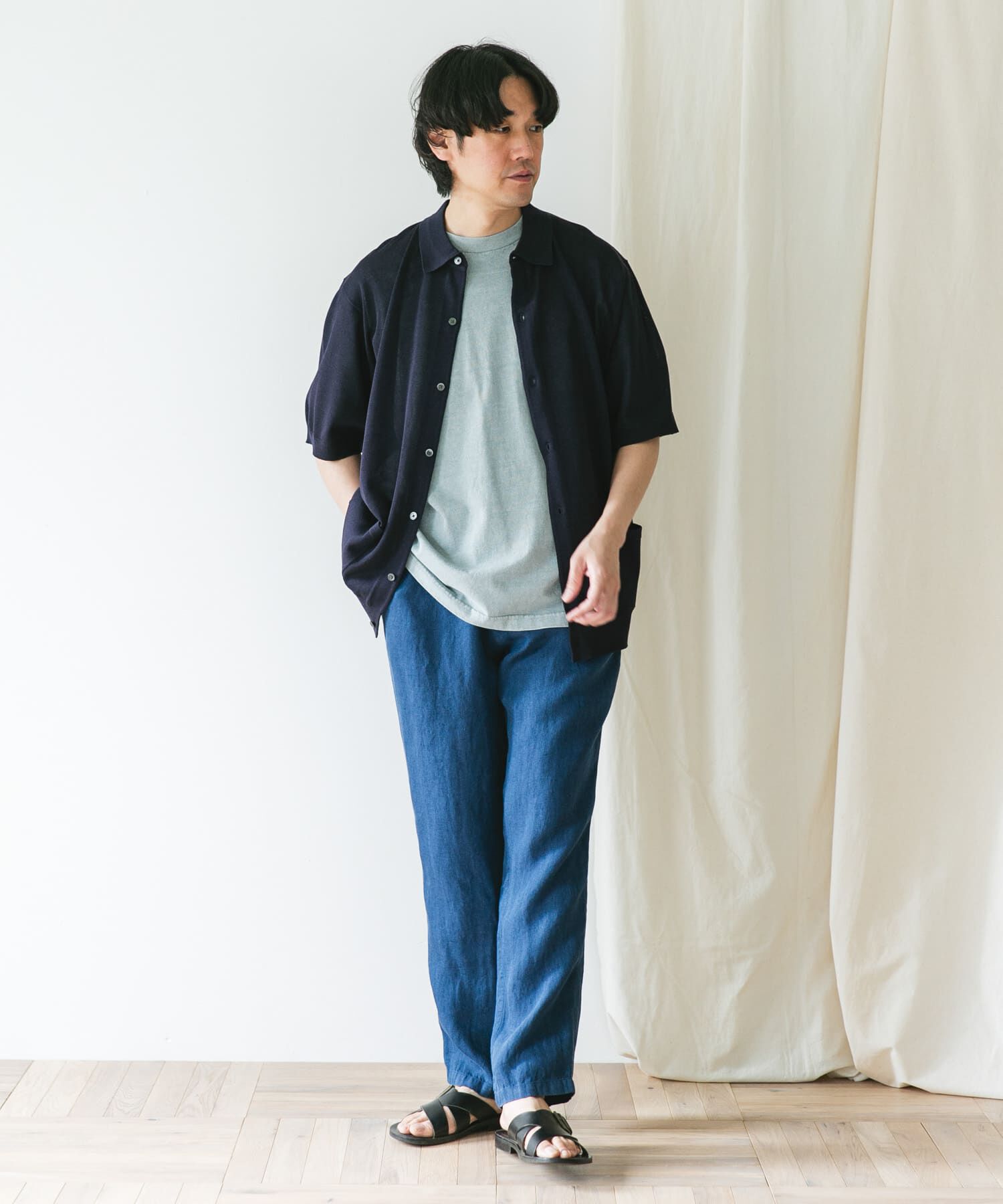 URBAN RESEARCH DOORS「『XLサイズ/WEB限定』ツイルリネン イージートラウザー」|その他|