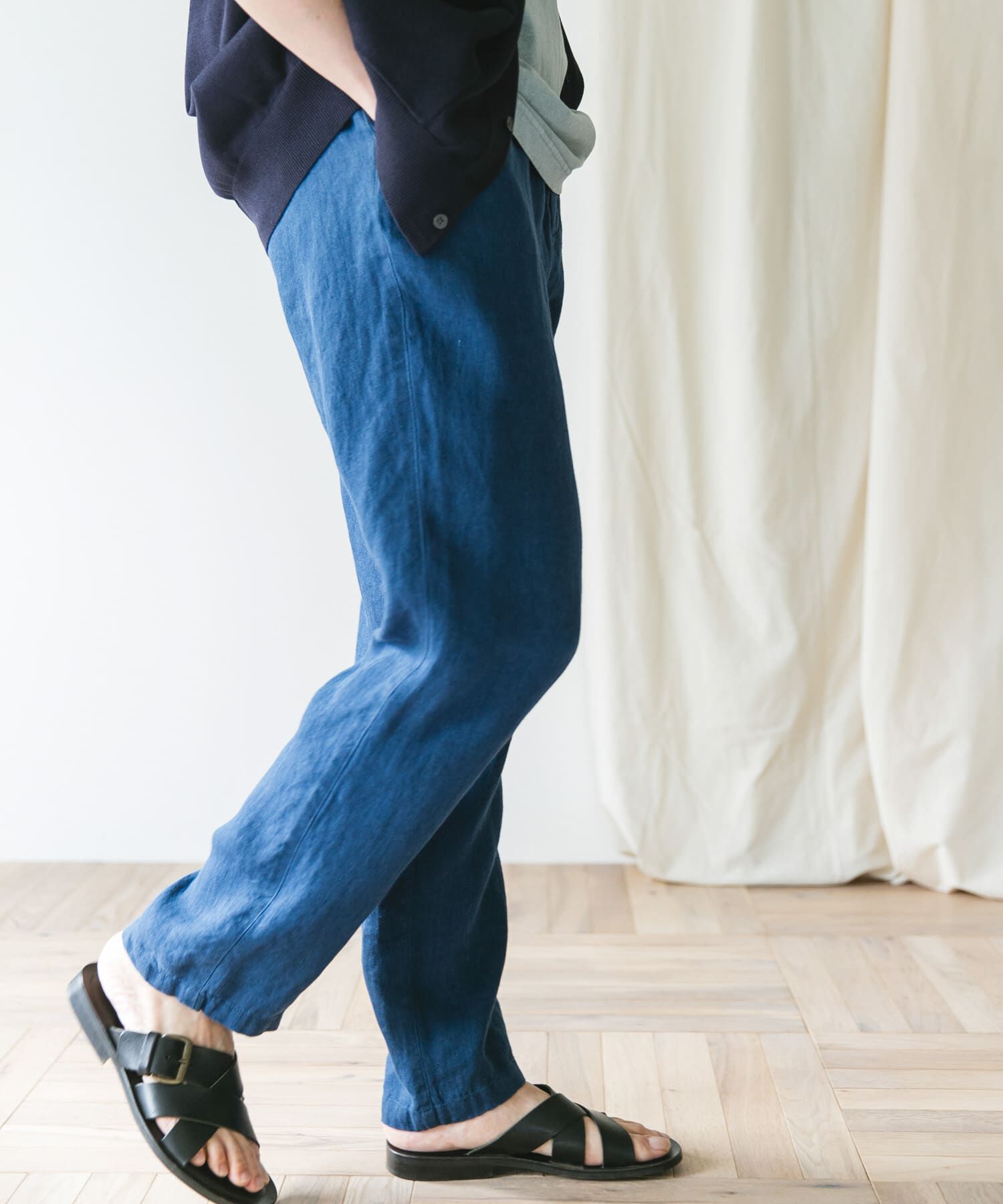 URBAN RESEARCH DOORS「『XLサイズ/WEB限定』ツイルリネン イージートラウザー」|その他|